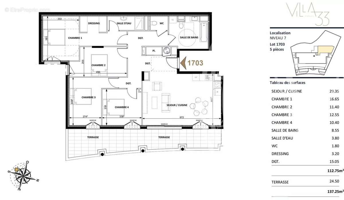 Appartement à BEAUSOLEIL