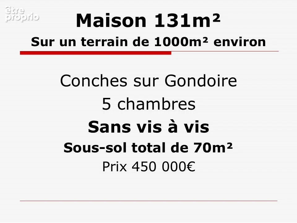 Maison à CONCHES-SUR-GONDOIRE