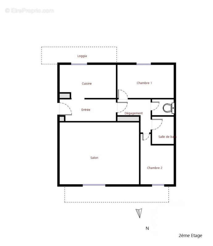 Plan de l'appartement - Appartement à AJACCIO