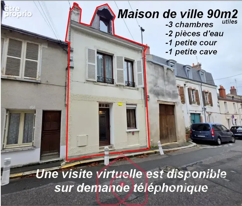 Orléans historique maison de ville 90m2 utiles 3 chambres - photo 2