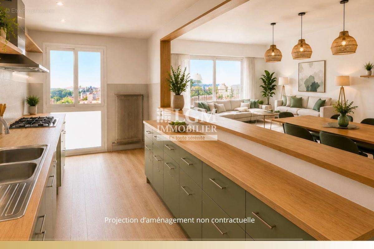 Dernier étage – vue dominante – 4 pièces de 89 m² – montpellier figuerolles - photo 6