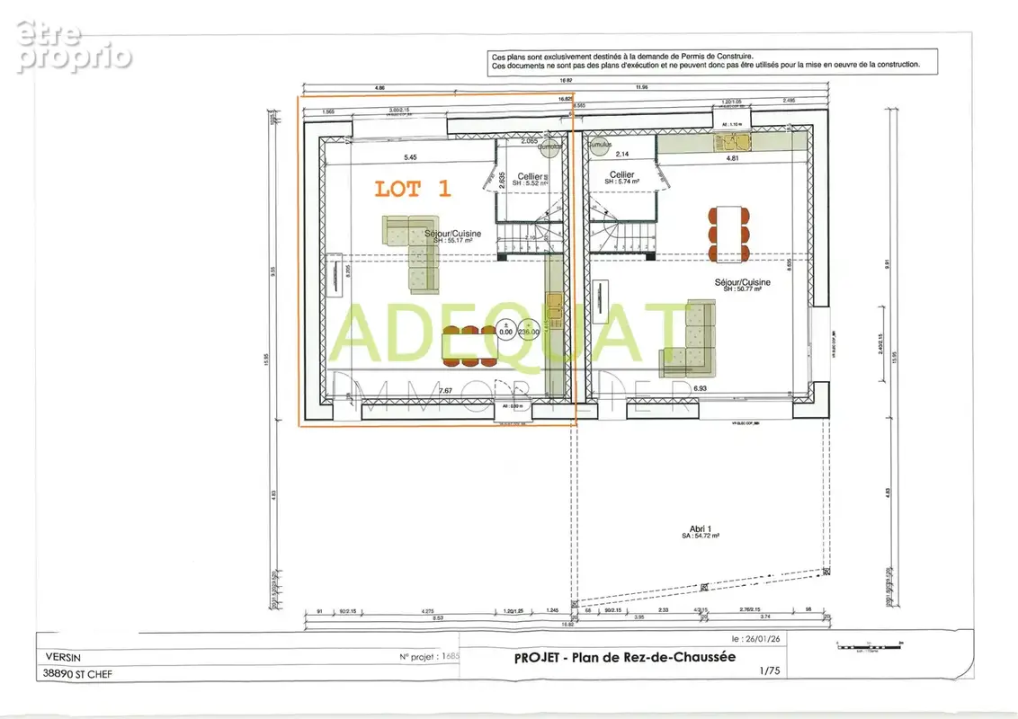 Appartement t4 en duplex a creer avec cour & jardin dans une grange dauphinoise - photo 4