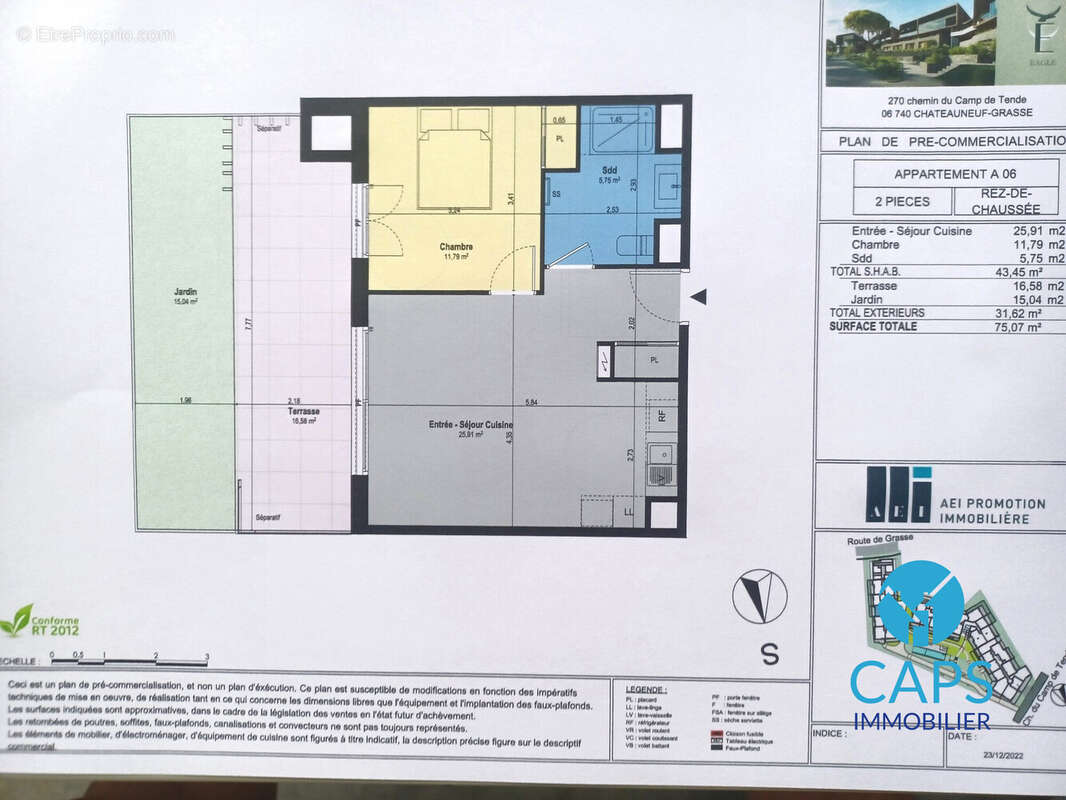 Appartement 43 m² à Chateauneuf-Grasse  - photo 2