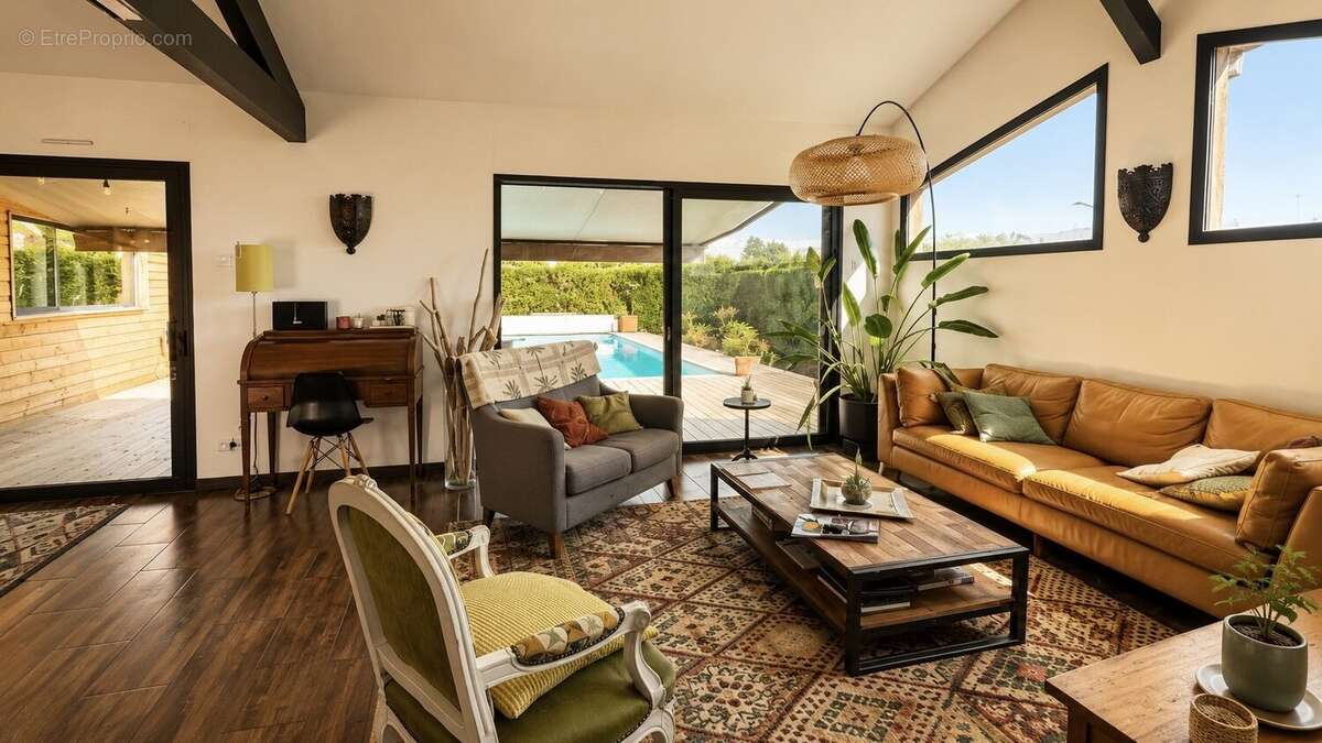 À 2 km de Dax, villa d'architecte T6 de plain-pied avec piscine et 5 chambres. - photo 7