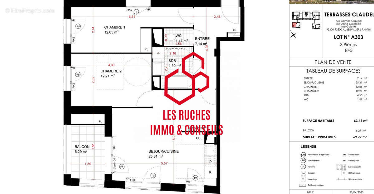 Appartement à AUBERVILLIERS