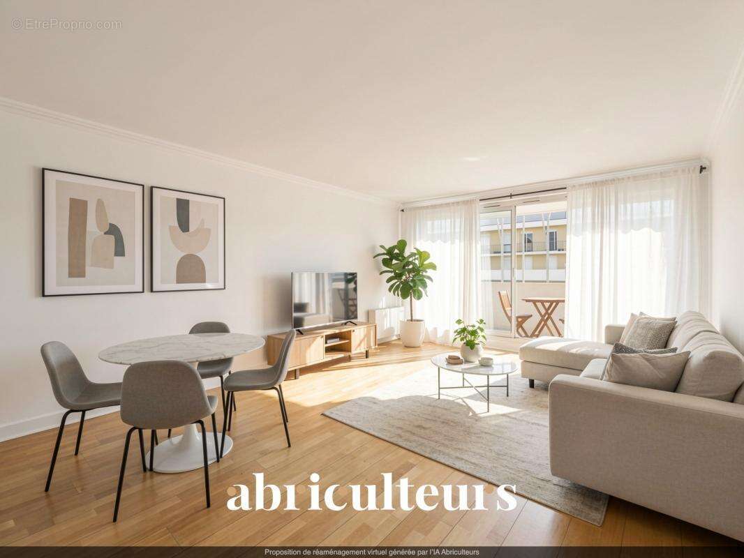 Appartement - 86 m² - Séjour lumineux avec accès balcon en vente à Courbevoie (92400) - photo 2