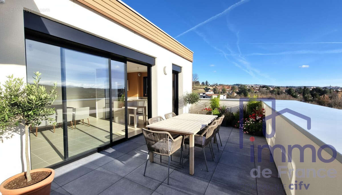 Terrasse ( meublée par IA) - Appartement à LA TALAUDIERE