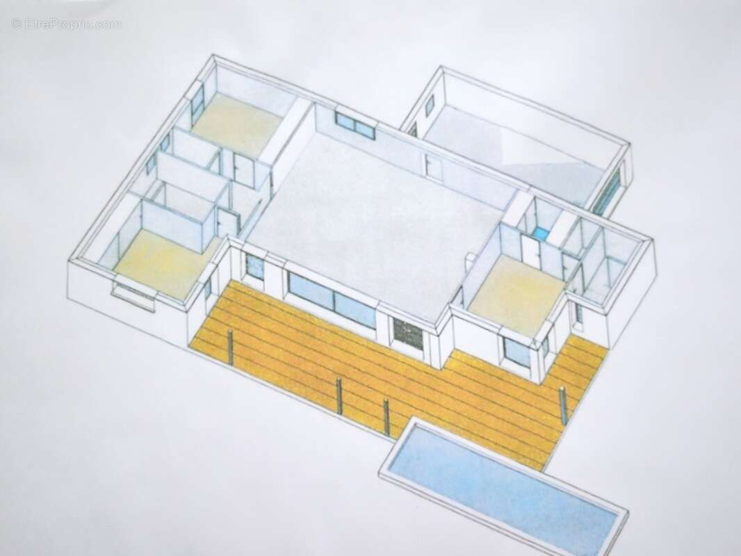 Terrain constructible  de 839,00 m² MAGALAS (34) avec villa plain pied  4 faces - photo 2