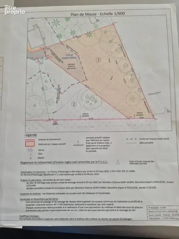 Leguevin - terrain plat de 3454 m2 - photo 4