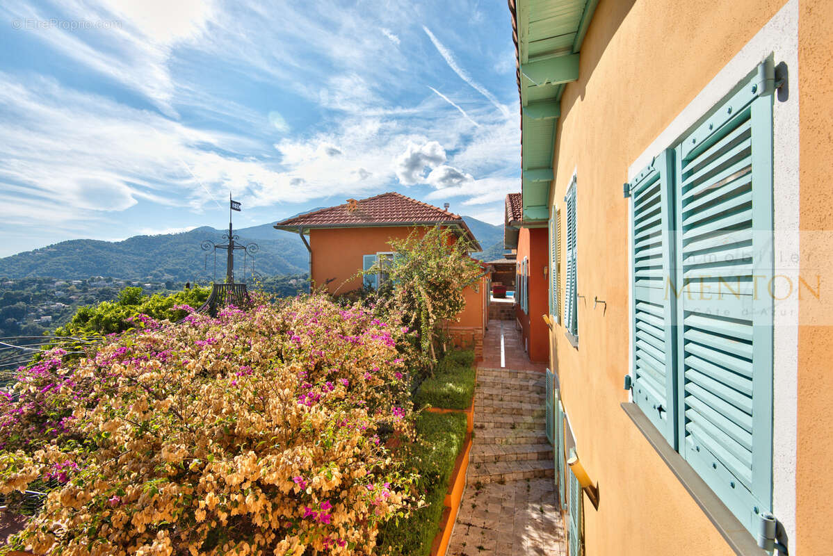 Menton - quartier  annonciade -  3 villas - vue panoramique mer - piscine 1800m terrain  - parkings - photo 19