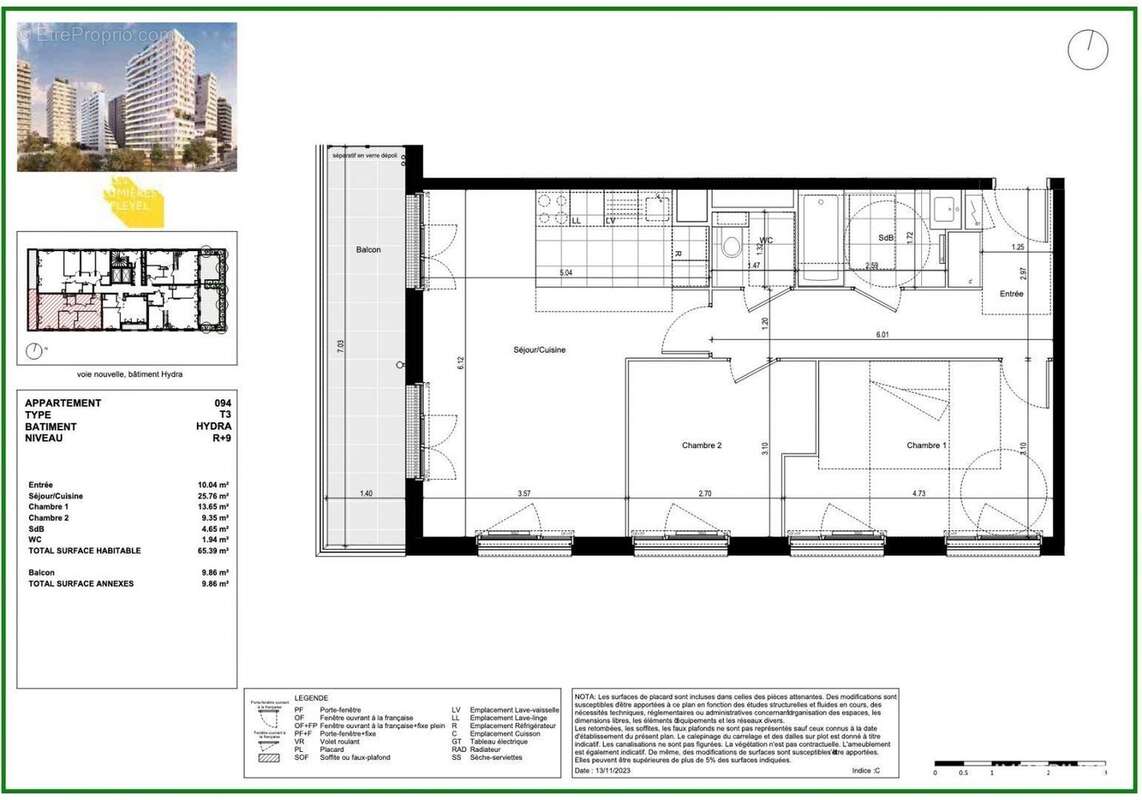Appartement 65 m² à Saint-Denis  - photo 7