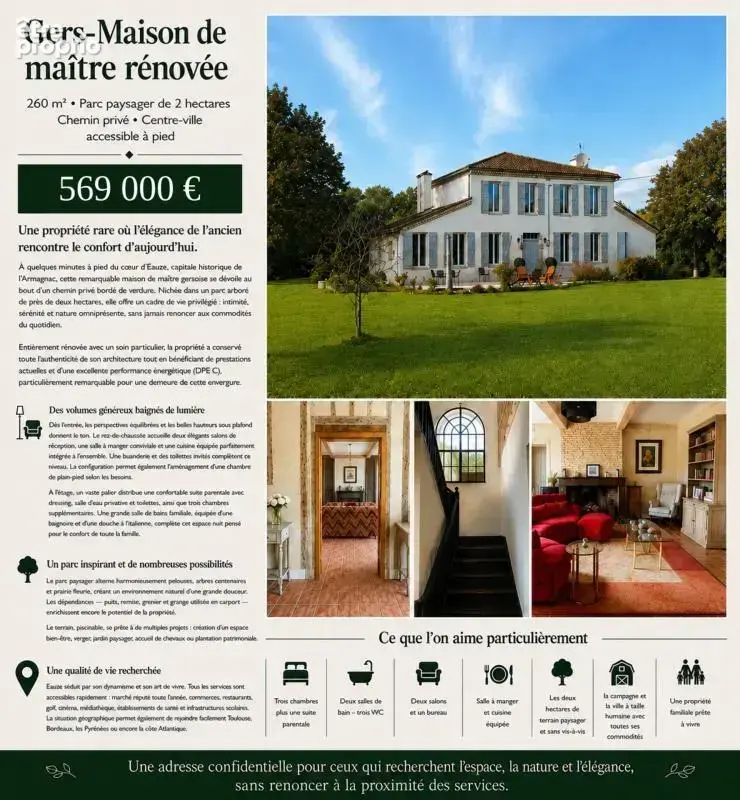 Maison de maître du XIXᵉ siècle entièrement rénovée — 262 m² sur 2 hectares — Eauze - photo 21