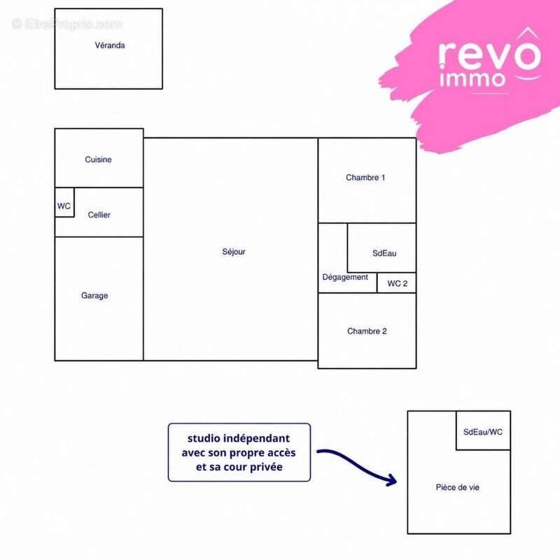 Pavillon plan-pied + studio indépendant + dépendances - photo 20
