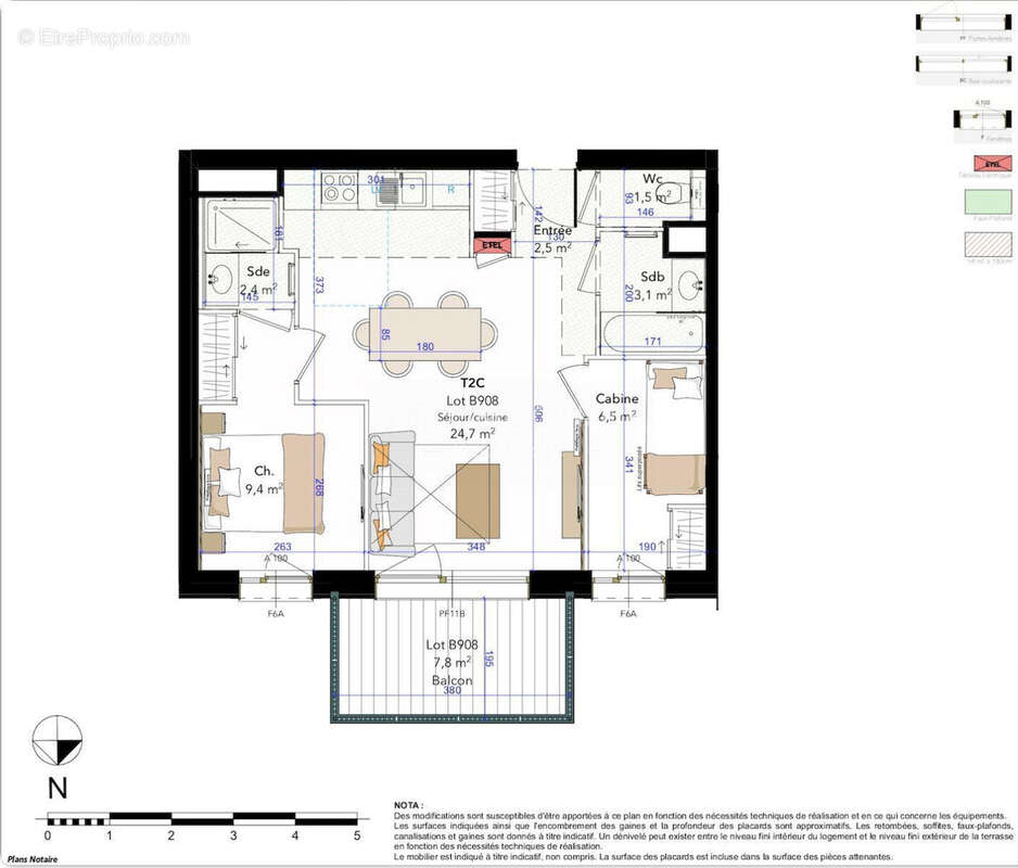 Appartement 50 m² à Macot-La-Plagne  - photo 4