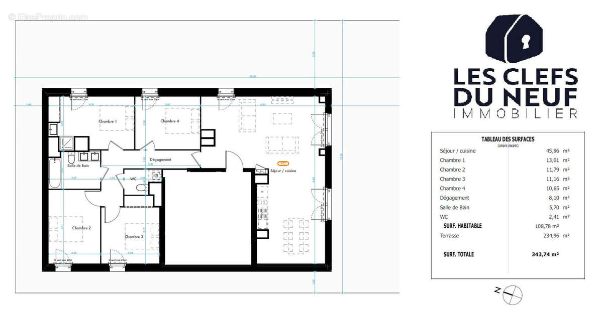 Appartement Toulouse 5 pièces de110m² + 235m² de Terrasse + 2 Parking sous-sol ! PECH DAVID - photo 6