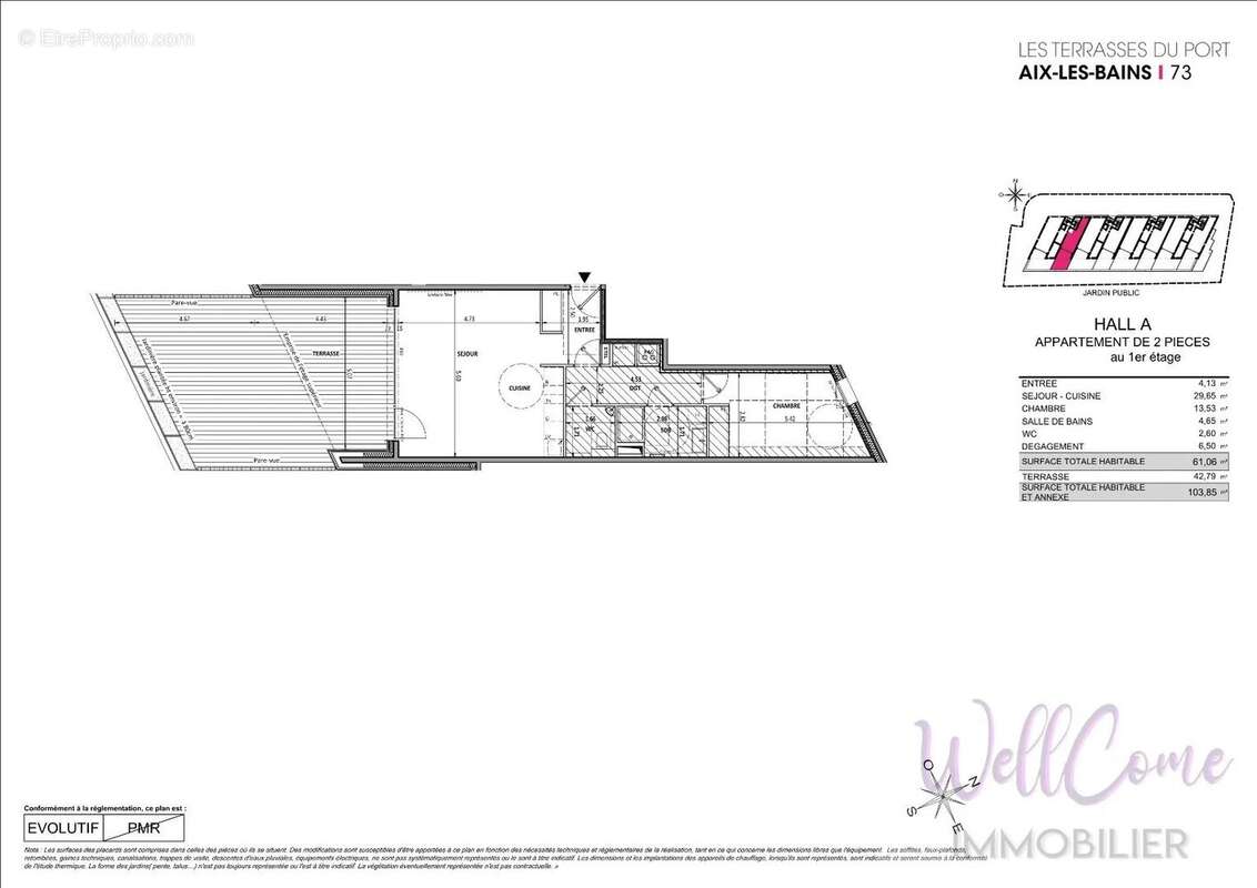VEFA - Appartement T2 de 61m² S-O (Pk et Cel inclus) à Aix-Les-Bains secteur lac ! - photo 6