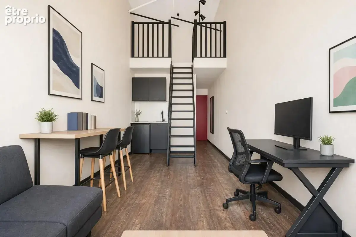 Studio avec mezzanine de 28 m² à Grenoble - photo 2