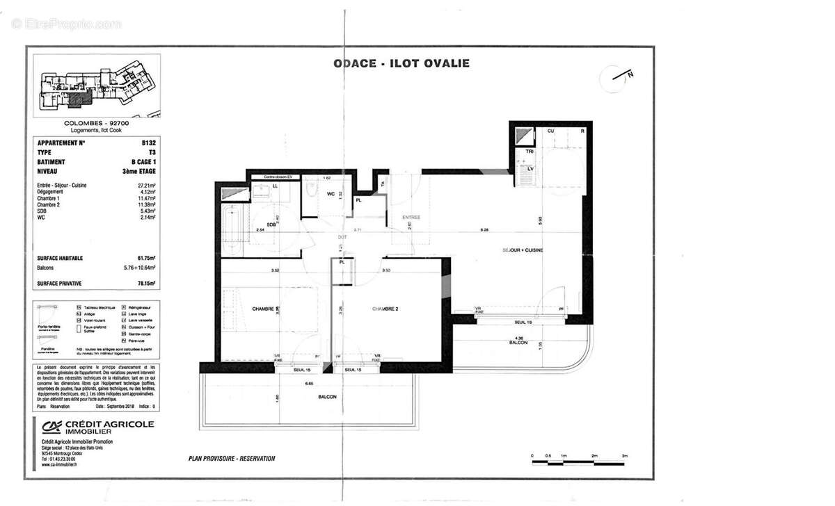 Appartement Colombes 3 pièce(s) 62.54 m2 - photo 11