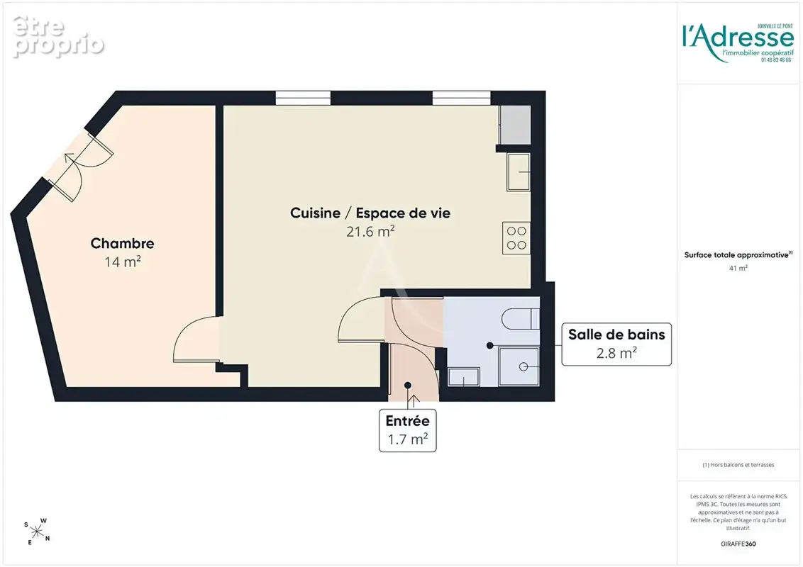 Appartement Alfortville 2 pièce(s) 41.08 m2 - photo 7