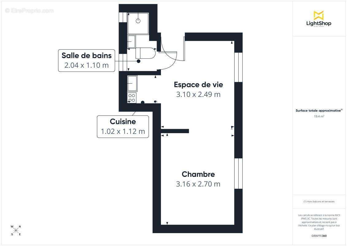 Appartement à PARIS-18E