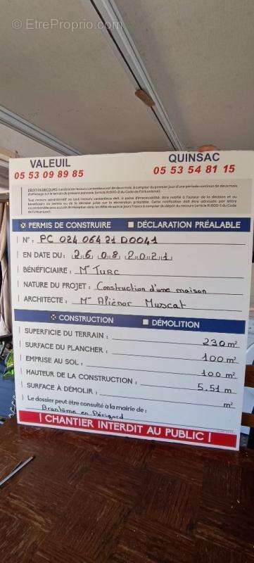 Maison à SAINT-JULIEN-DE-BOURDEILLES