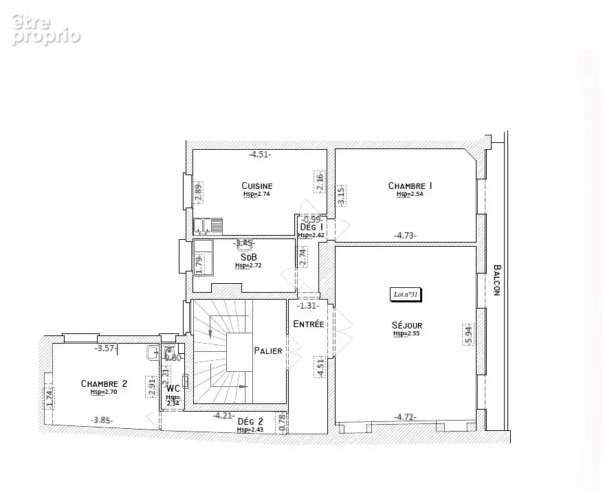 Etienne MARCEL - balcon - 2/3 Chambres - photo 15