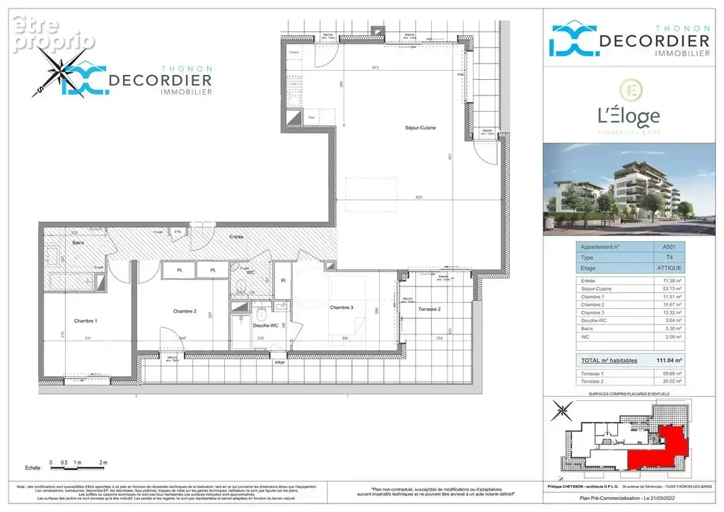 À vendre  - appartement t4 en attique - neuf - thonon-les-bains (74200) - photo 3