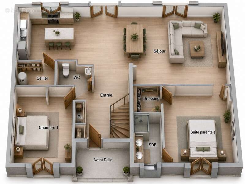 Maison familiale 5 pièces avec jardin clos – Lussant 17430 - photo 13