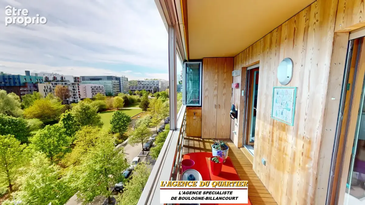 Avenue Pierre Lefaucheux superbe 4 pièces 98 m² avec balcon vue sur le parc de Billancourt. - photo 2