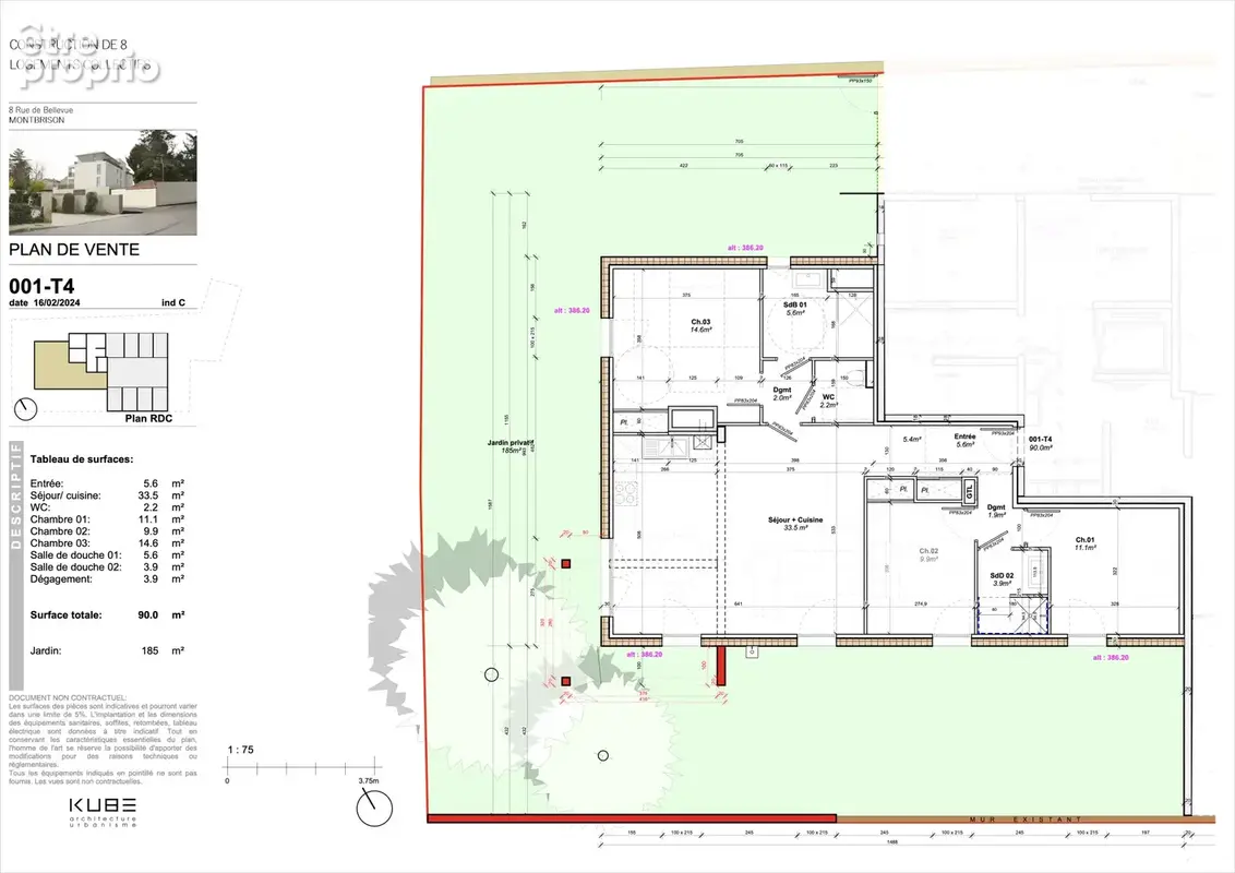 T4 en rez-de-jardin avec terrasse et jardin   Confort et prestations de qualitél - photo 16