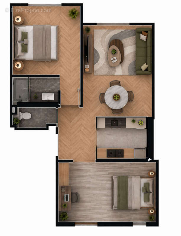 Lyon 7 - Jean Macé  T3 avec fort potentiel - 54 m² - photo 3