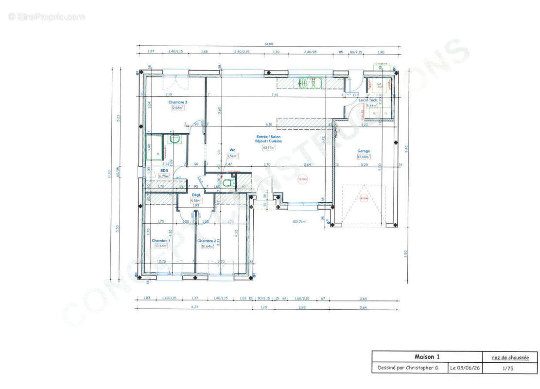 Maison 95m² à chartres - photo 3