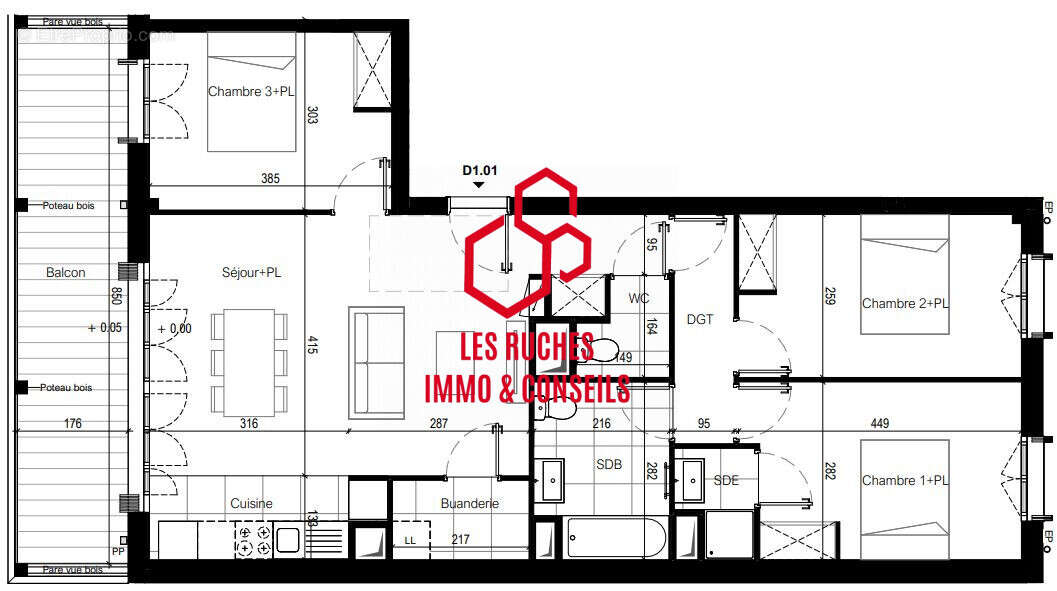 Appartement à BUSSY-SAINT-GEORGES