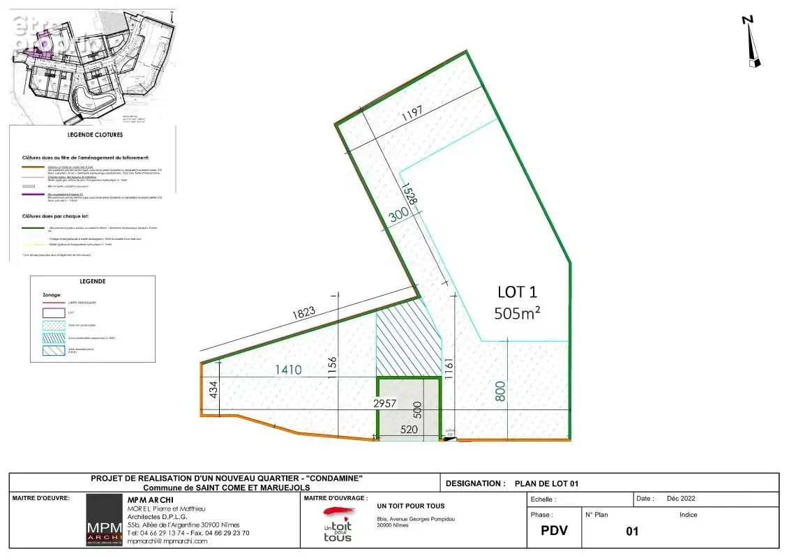 Terrain à bâtir de 505 m² - Saint-Côme-et-Maruéjols - photo 3