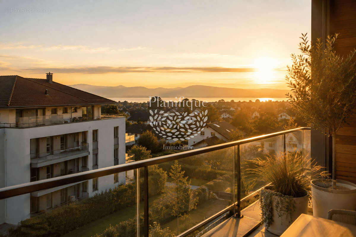 Grand T4 lumineux avec balcon & 2 parkings   Thonon-les-Bains, vue lac - photo 9