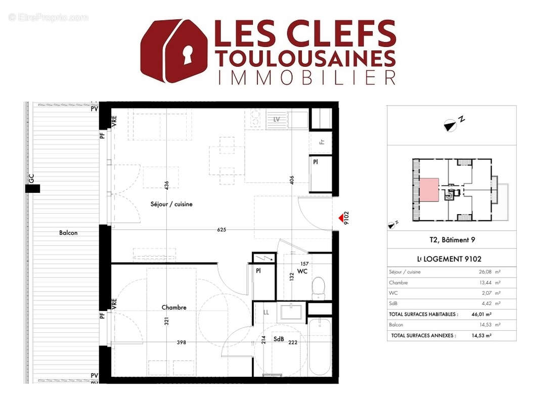 Appartement à QUINT-FONSEGRIVES