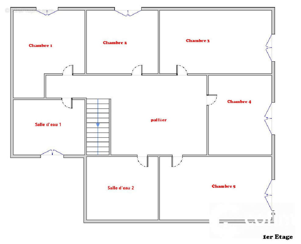 Plan 1er étage - Maison à BRUGES-CAPBIS-MIFAGET
