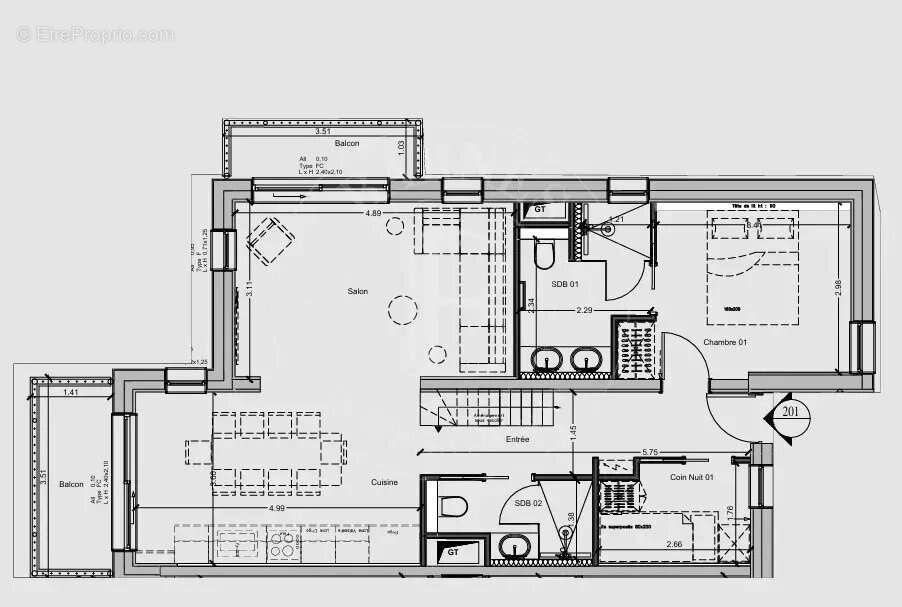 Appartement à LES ALLUES