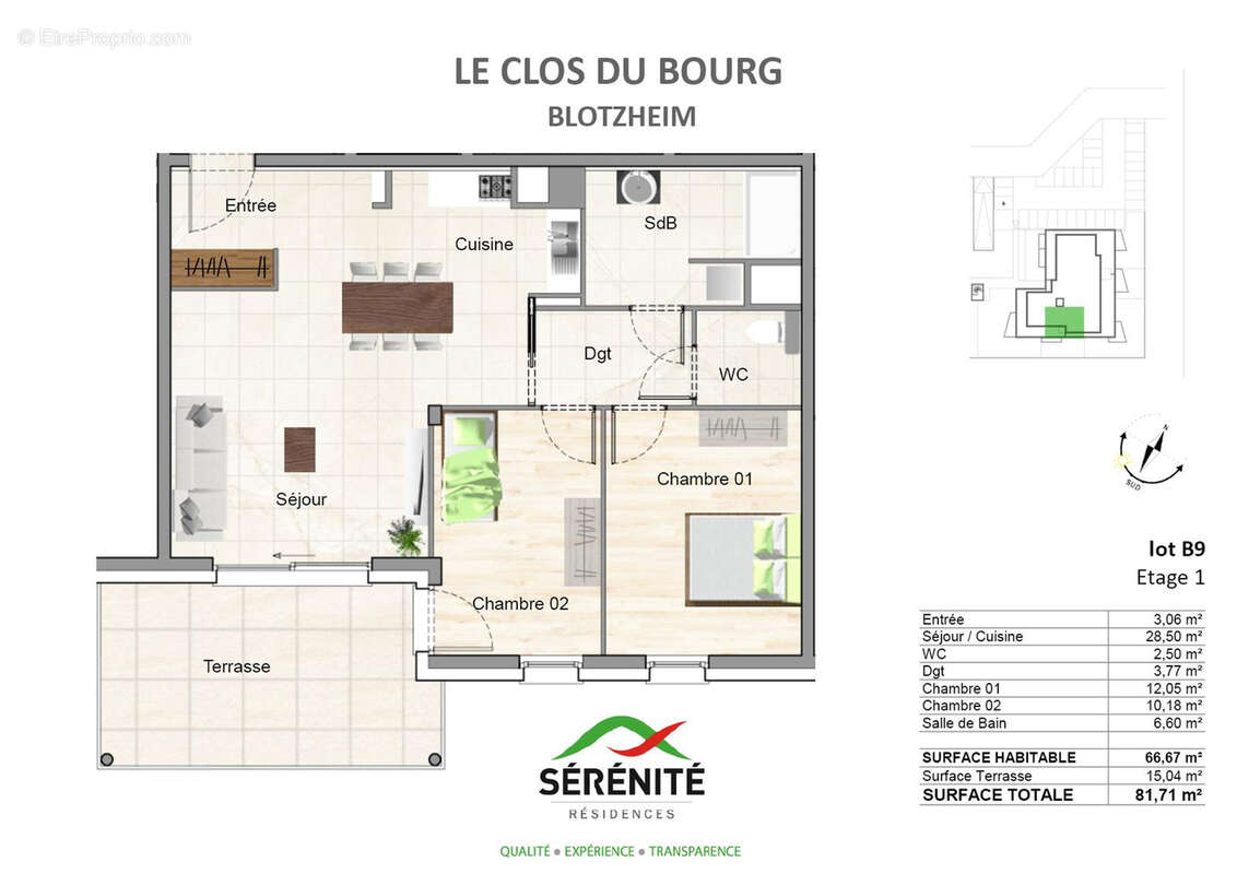 3 pièces de standing sur BLOTZHEIM - photo 9