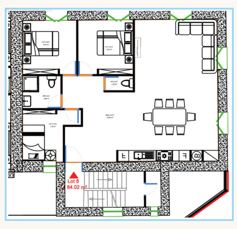 Appartement à FRANCHEVILLE