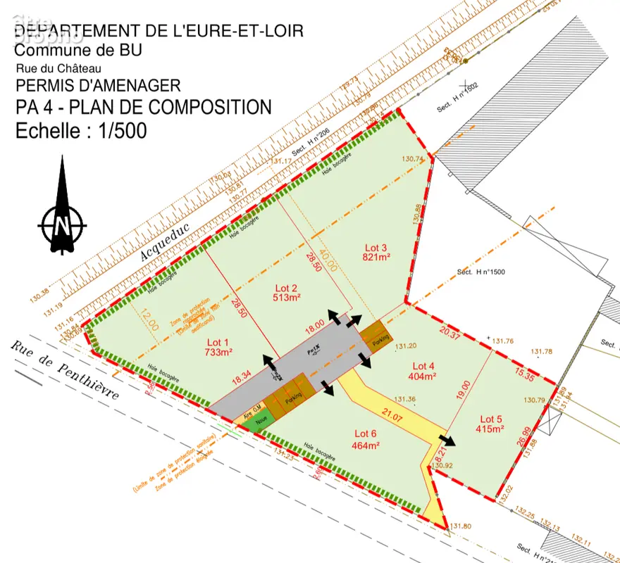 sur la commune de Bu, dans résidence privée terrains clos à Bâtir de 404 à 821 m², - photo 4