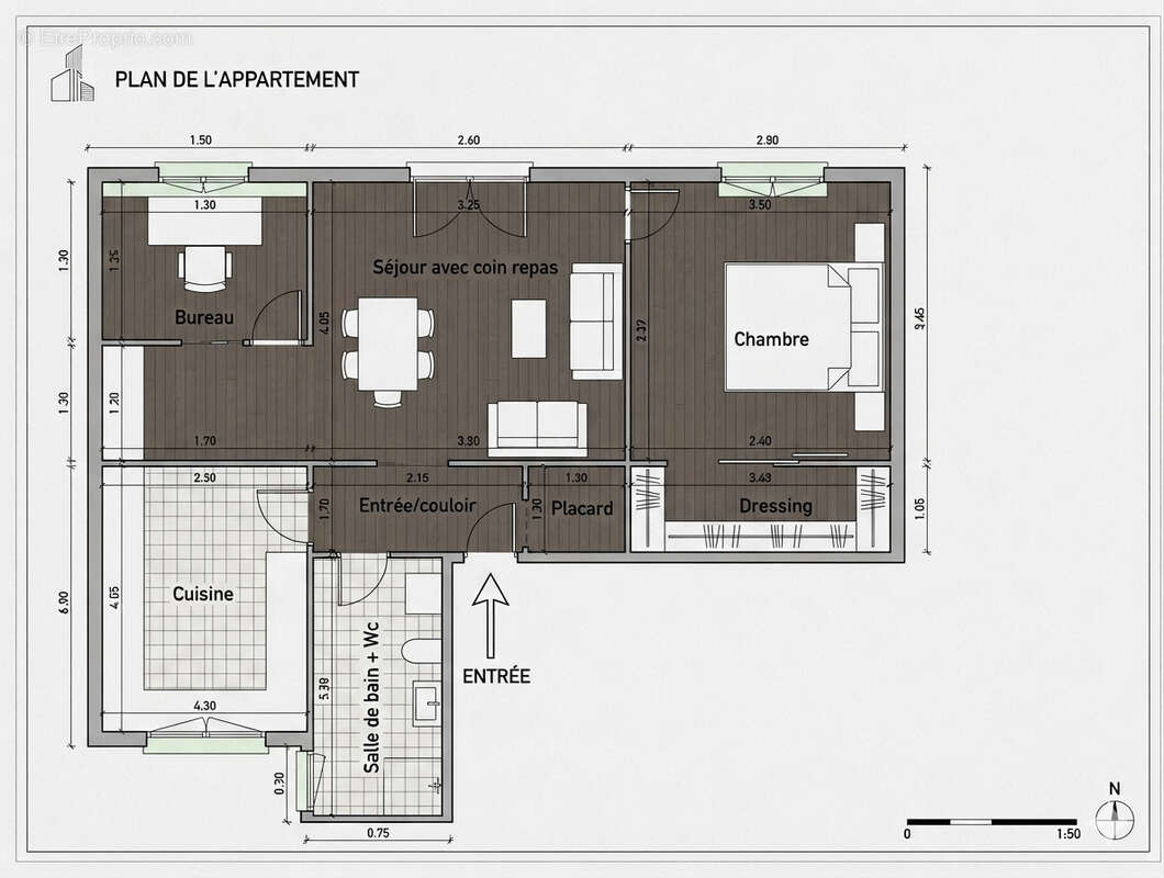 Appartement à PARIS-18E
