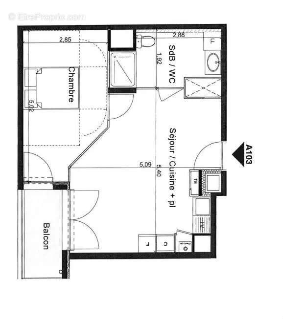 Appartement 42 m² à Dammartin-En-Goele  - photo 2