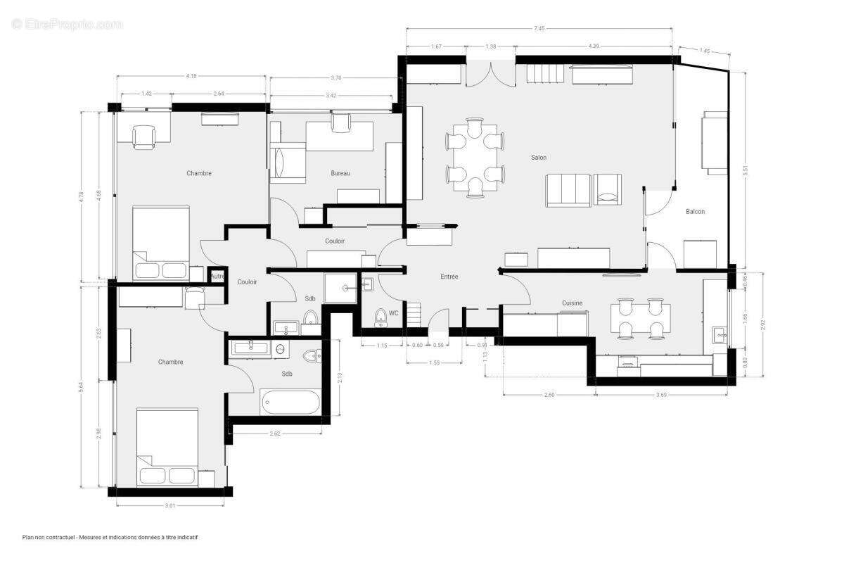 Appartement à PARIS-17E