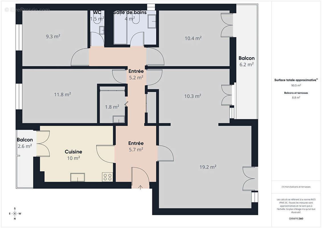 Appartement à TOURNON-SUR-RHONE