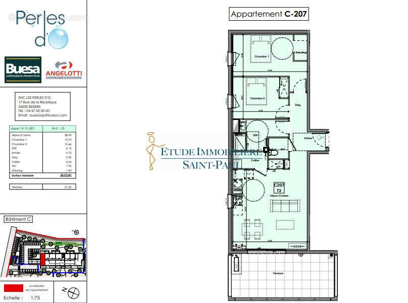 Appartement 72 m² à Beziers  - photo 5