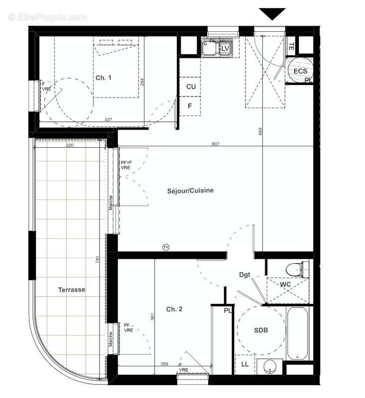 Appartement à CLAPIERS