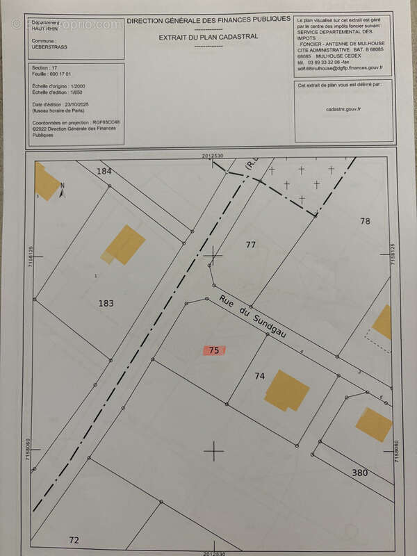 Terrain à UEBERSTRASS