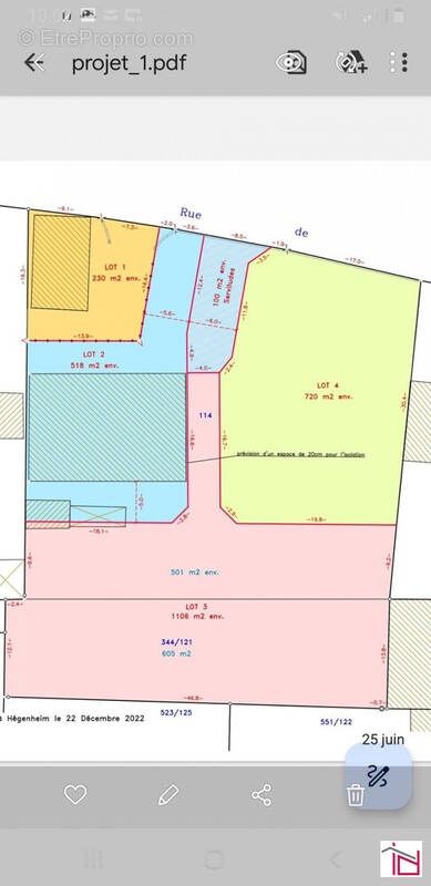 Terrain à BARTENHEIM