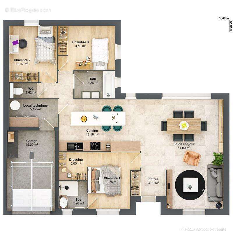 Maison 5 pièces 100 m2 - photo 7